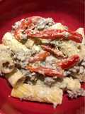 Quick Rigatoni Alfredo Stroganoff