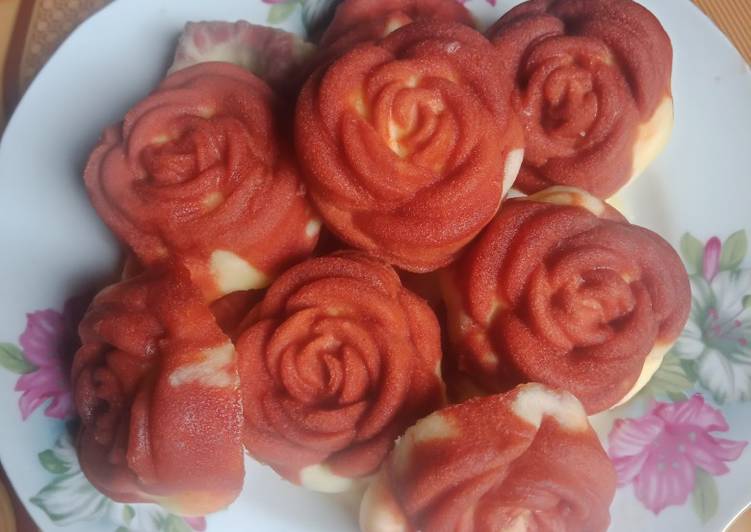 Resep Bolu mawar kukus Anti Gagal