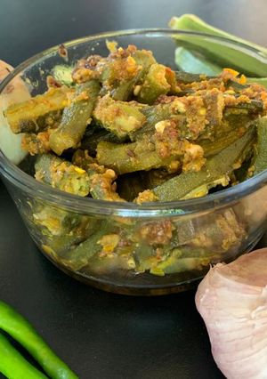A picture of Bharwa Bhindi.