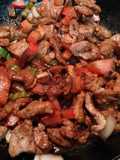 Bistecs de cerdo a la mexicana. ॐ