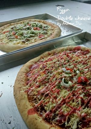 Foto resep American Pizza double cheesy