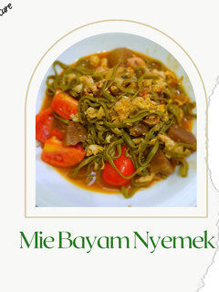 Foto resep Mie Bayam Nyemek