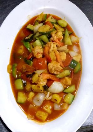 รูปของ กุ้งผัดเปรี้ยวหวาน
