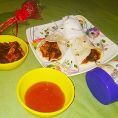 Chilli Paneer roll A picture of Chilli Paneer roll.