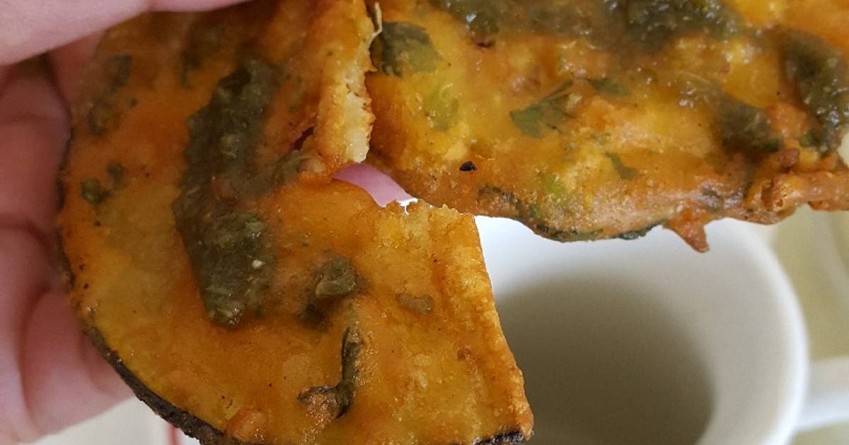 Aubergine Fritters Recipe by Brinda Bungaroo Cookpad