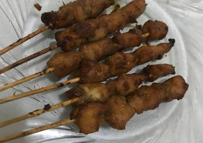 Cara Gampang Membuat Sate ayam simple bumbu kecap yang Enak Banget