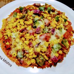A picture of Sooji Veg Pizza.