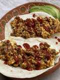 Wagyu Beef Chorizo and Egg Breakfast Tacos