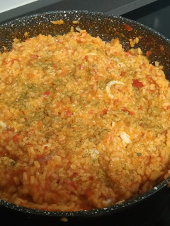 Una foto de Arroz con chipirones