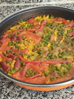 Una foto de Arroz del señorito al horno