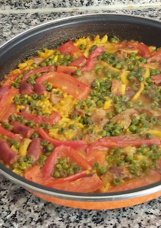 Una foto de Arroz del señorito al horno