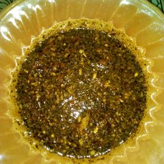 A picture of Miyan busashen zogale (dried moringa).