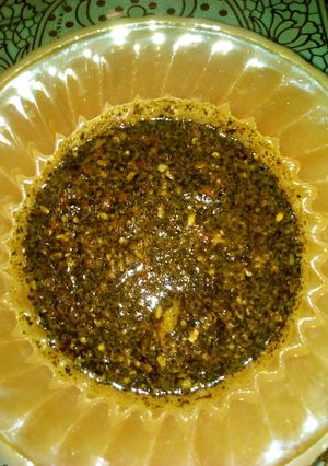A picture of Miyan busashen zogale (dried moringa).