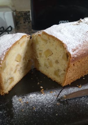 Una foto de Budín de manzanas, súper esponjoso y rico 🍎🤤