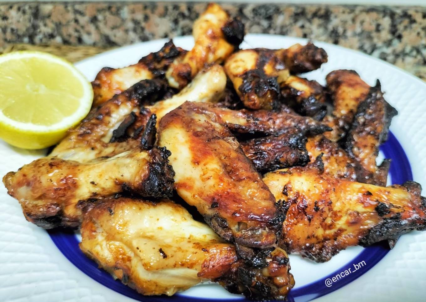 Alitas de pollo al limón en airfryer