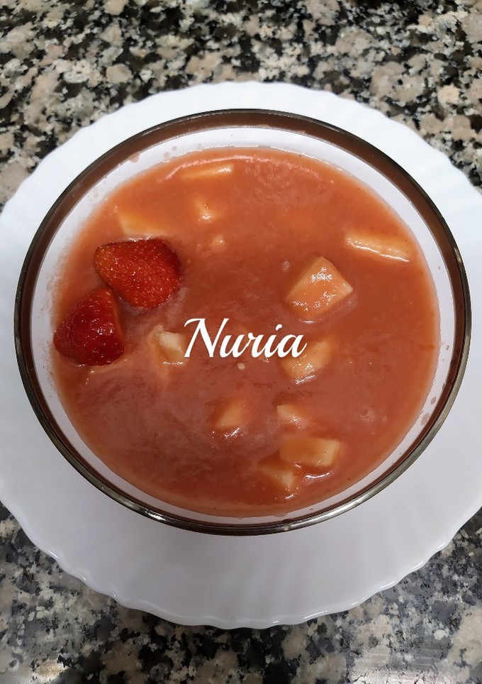 Una foto de Gazpacho de fresas