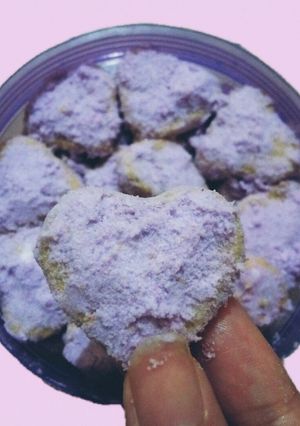 Foto resep Puteri Salju Kacang Mede Purple's Heart 💜