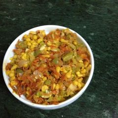A picture of Boondi ki sabzi.