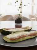 Calabacines asados con Carne Magra y Gorgonzola