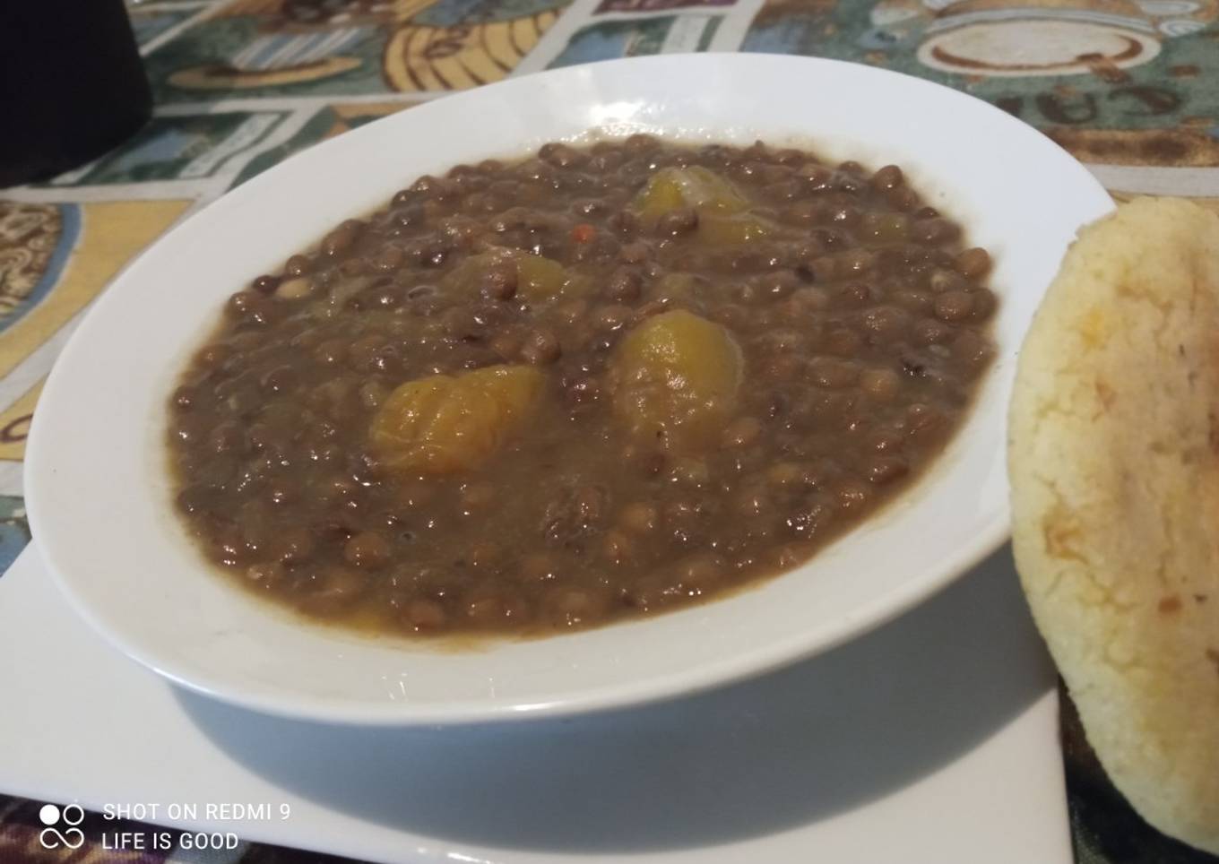 Estofado de lentejas con calabaza