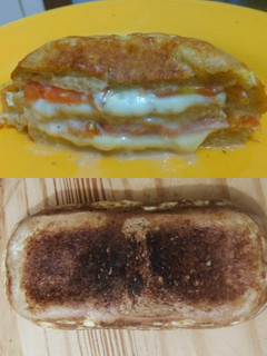 Una foto de Budín salado !(queso, jamón y tomate) !