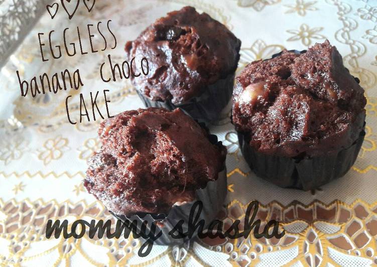 Resep: Eggless banana choco cake Wajib Dicoba