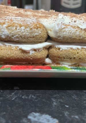 O poză a rețetei Tiramisu fără ouă.
