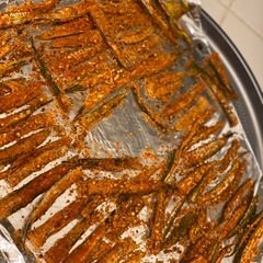 A picture of Baked Bhindi.