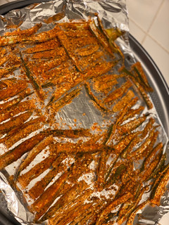 A picture of Baked Bhindi.