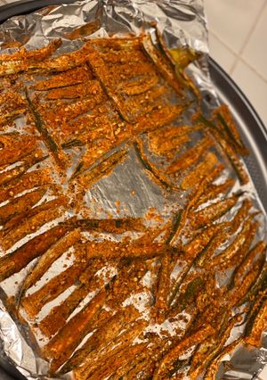 A picture of Baked Bhindi.
