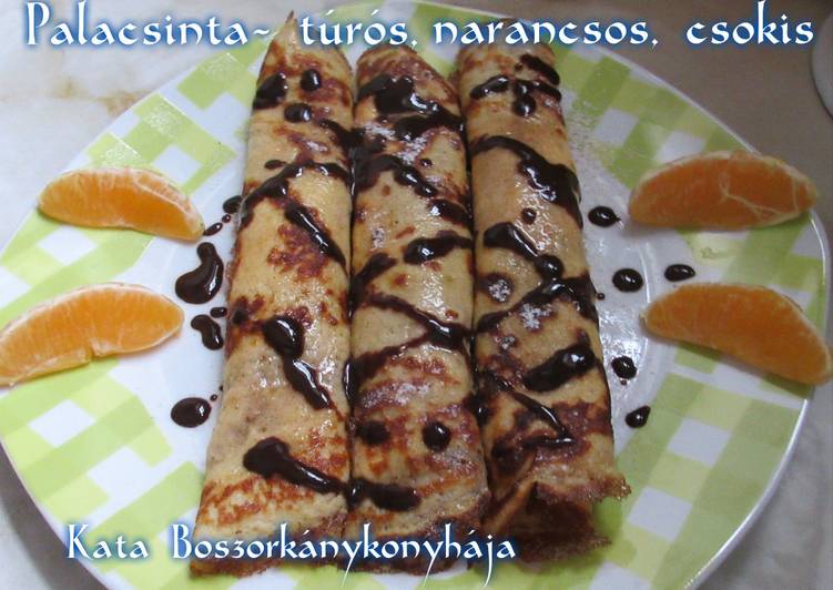 Palacsinta -túrós, narancsos, csokis (Glutén- és cukormentesen is!)