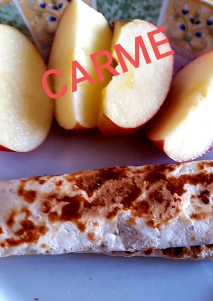 Una foto de Tortitas de queso brie y jamón york