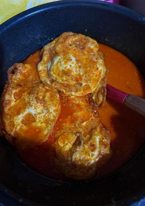 Foto resep Telur ceplok kuah santan