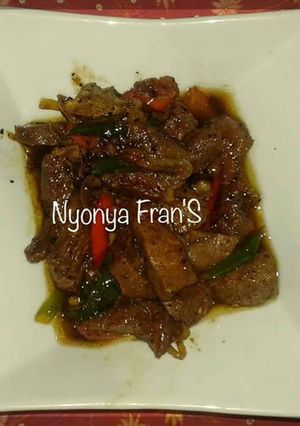 Foto resep Daging Lada hitam By Nyonya Fran'S