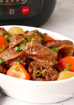 味噌牛肉_微電腦壓力鍋料理 的食譜成品照片