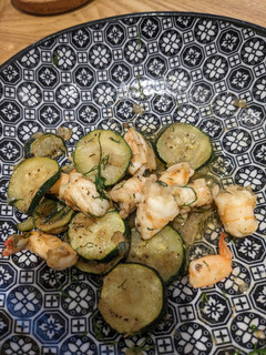 ［下酒菜］義式鯷魚炒櫛瓜蝦仁 的食譜成品照片