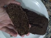 Una foto de budin con algarroba