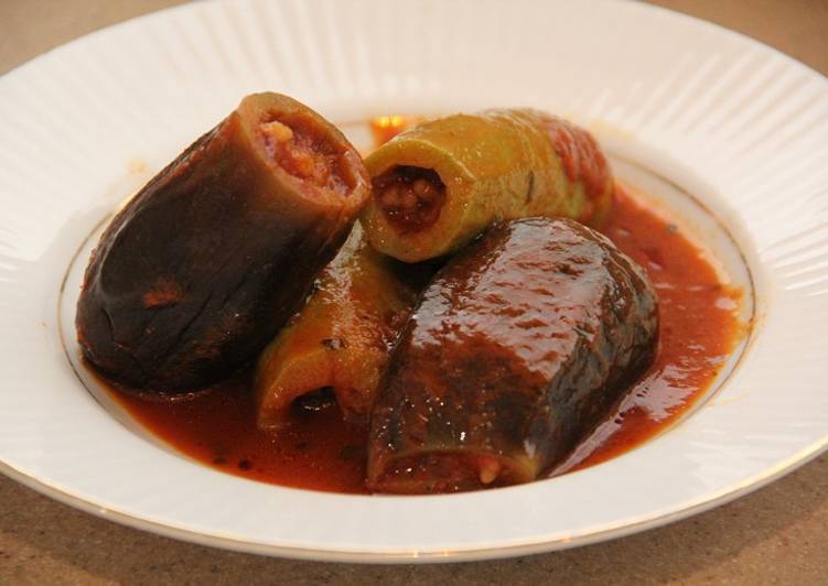 Recipe of Homemade Mahshi (stuffed zucchini and eggplant)