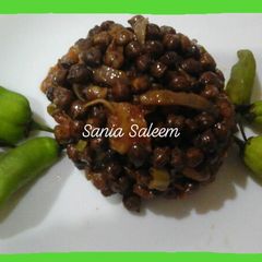 A picture of Black Chana Chaat.