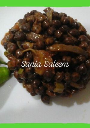 A picture of Black Chana Chaat.