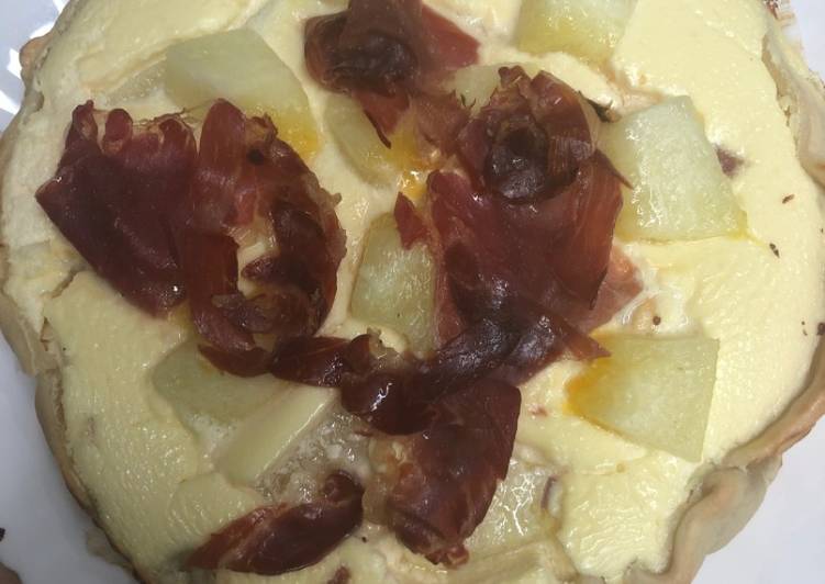 Quiche de melón con jamón