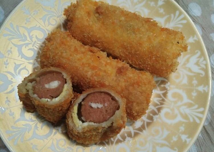 Cara Gampang Menyiapkan Roti Goreng Isi Sosis &amp; Telur dadar yang Lezat Sekali