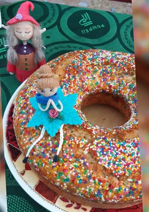 Una foto de Budín multicolor