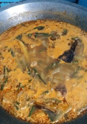 Foto resep Kuah lontong sayur betawi (labu siam mix kacang panjang & tempe)