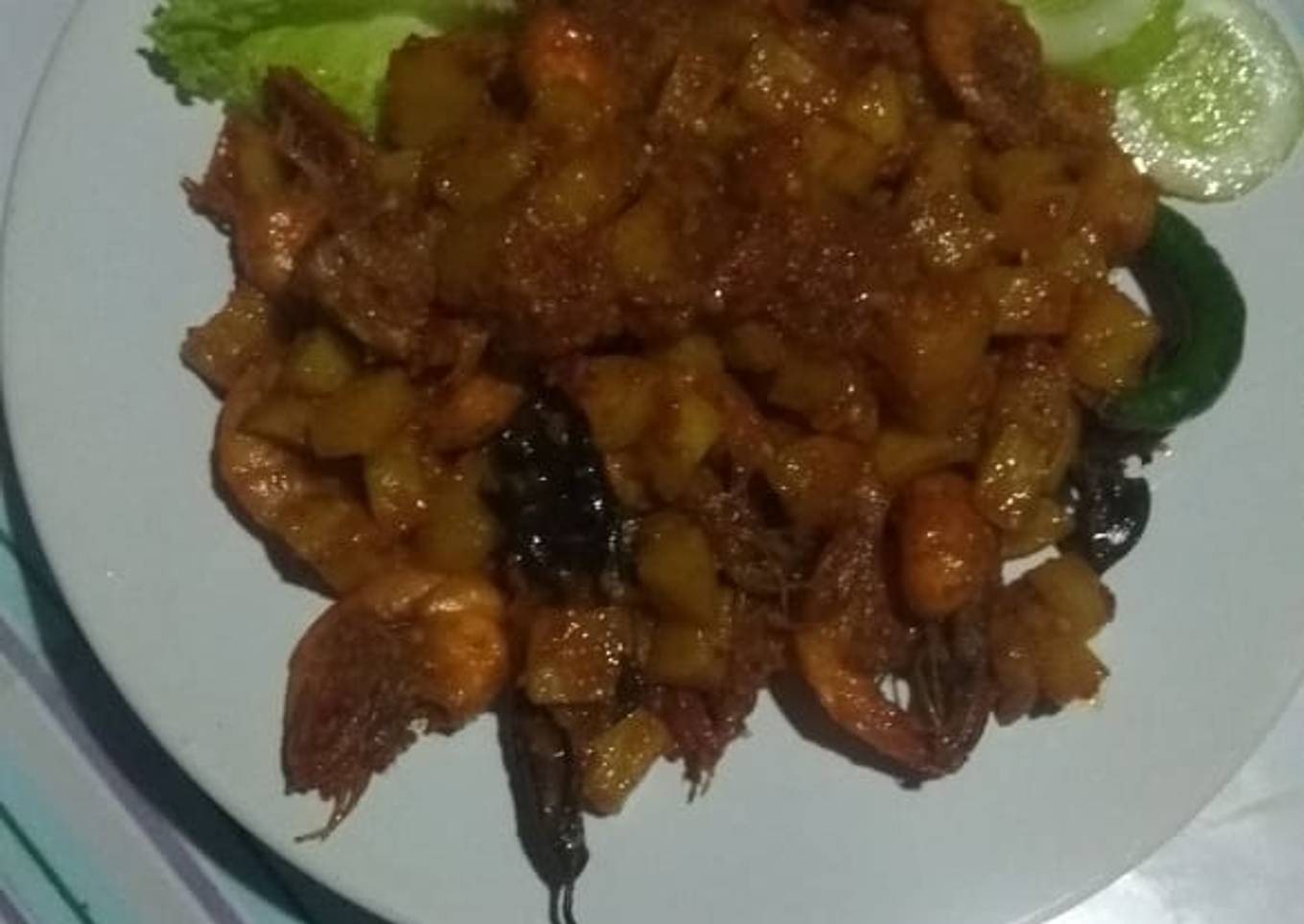 Sambelan Kentang Udang