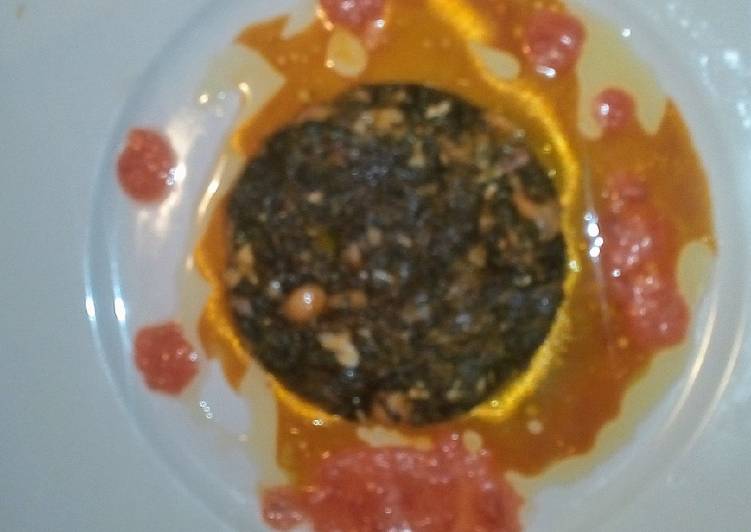 Revuelto de espinacas con jamón