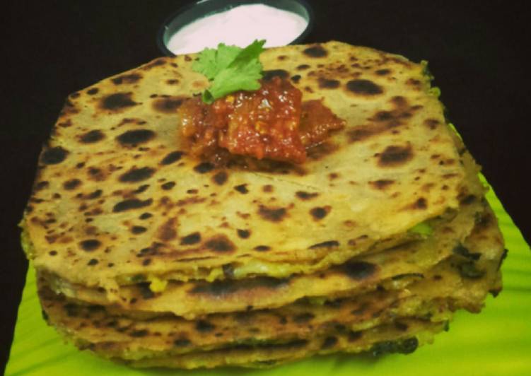 Simple Way to Make Quick Aloo-matar-methi paratha