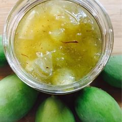 A picture of Fresh raw mango murabba.