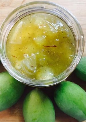A picture of Fresh raw mango murabba.