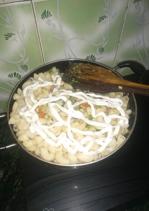 A picture of White veg macroni.